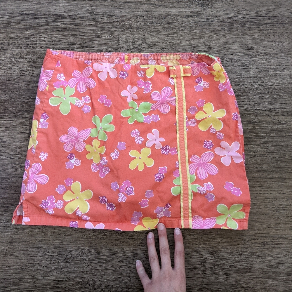 Vintage y2k floral cover up skirt with shorts